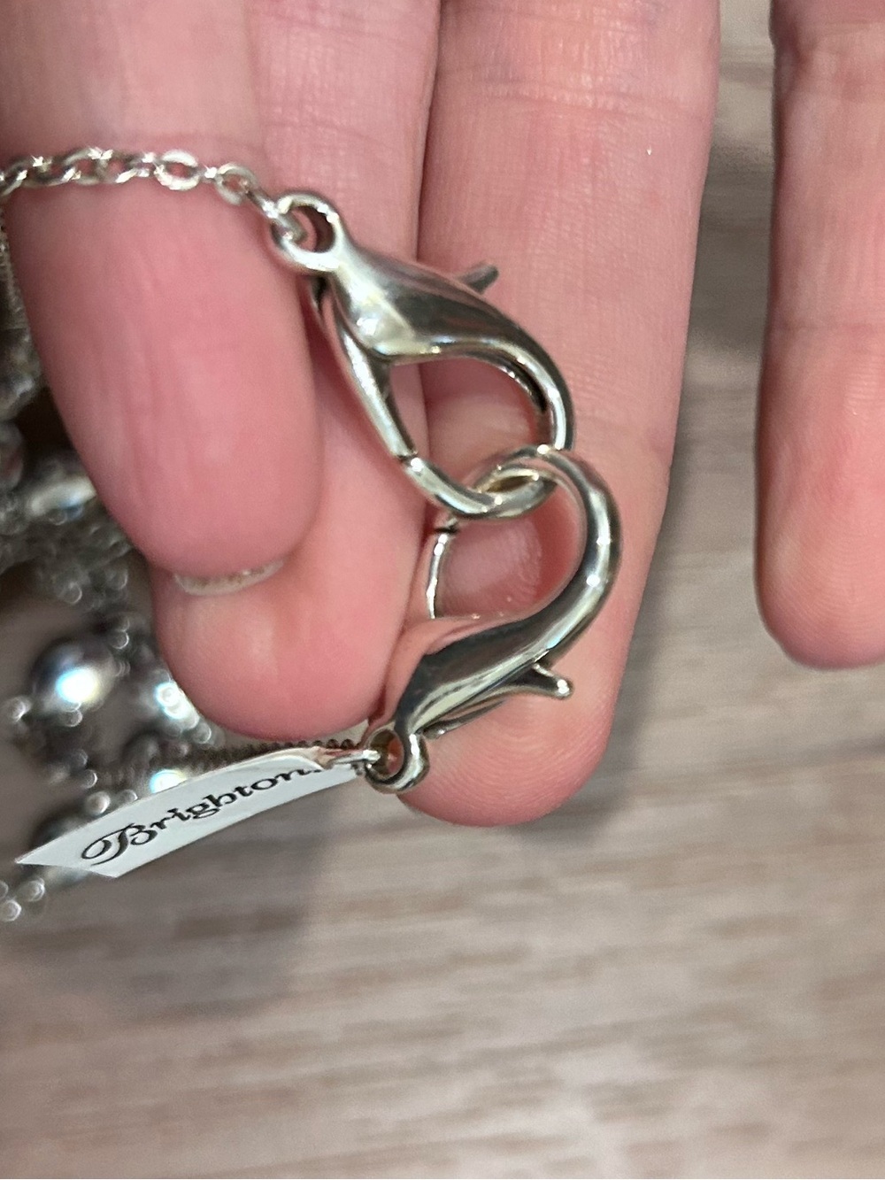 NWT Brighton silver tone chain necklace lobster claw statement costume - Picture 5 of 5